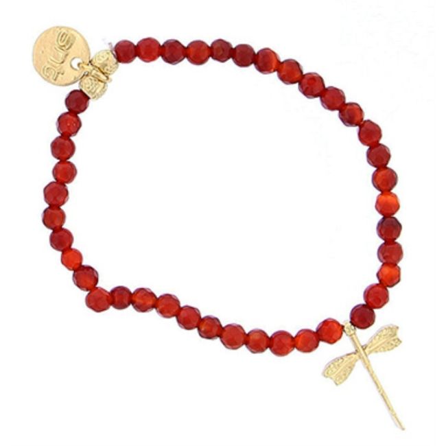 BRACELET STONES WITH METAL BEADS
