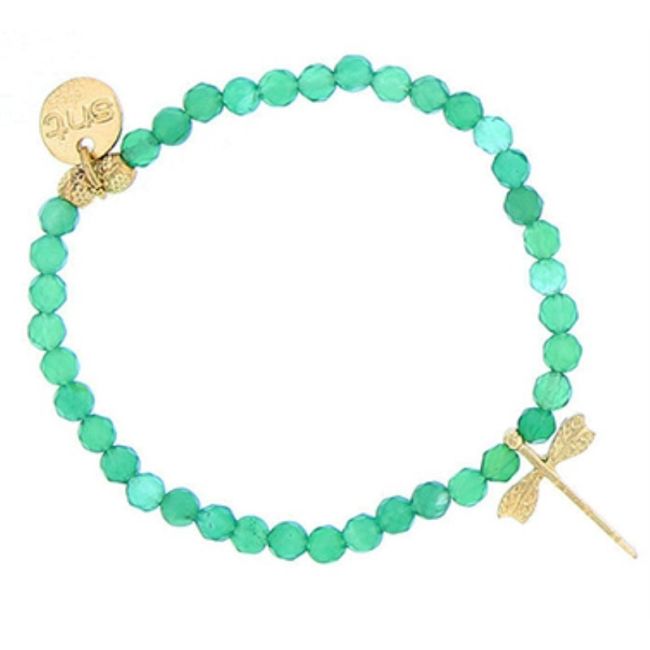 BRACELET STONES WITH METAL BEADS