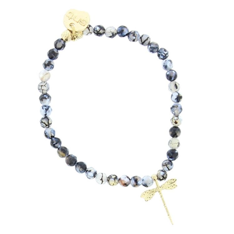 BRACELET STONES WITH METAL BEADS 2