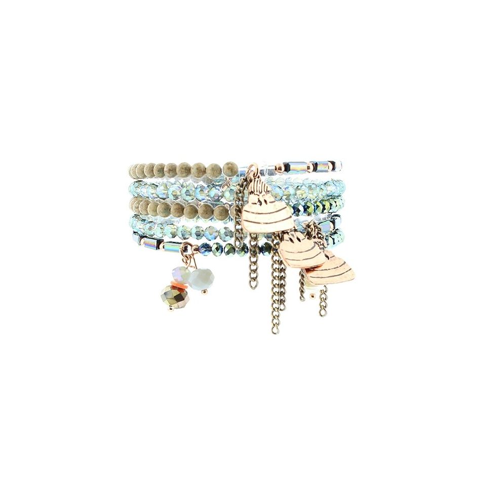 BRACELET 5 STRAPS BEADS
