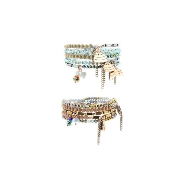 BRACELET 5 STRAPS BEADS