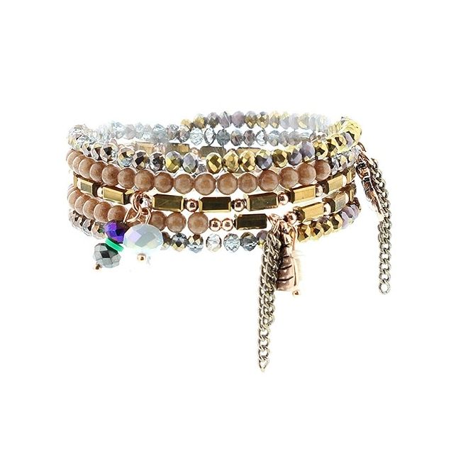 PULSERA 5 TIRAS CUENTAS