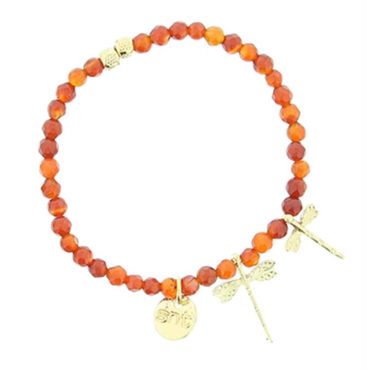 BRACELET STONES WITH METAL BEADS