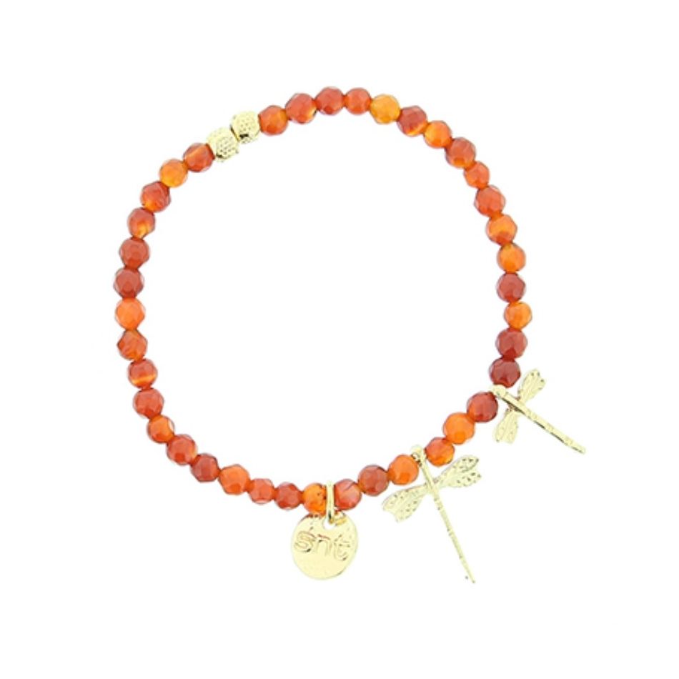 PULSERA PIEDRAS CUENTAS METAL