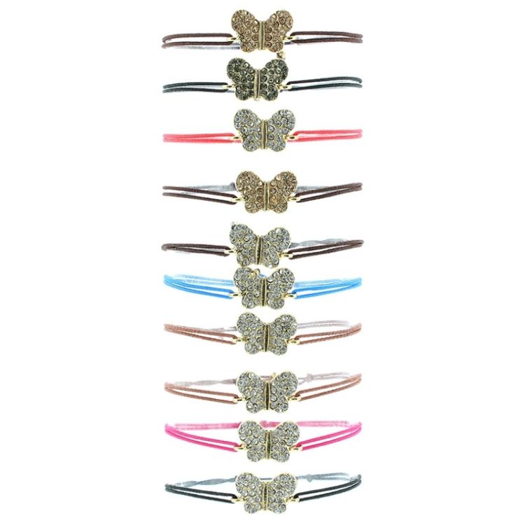 ELASTIC BRACELET WITH CRYSTAL METAL BEADS