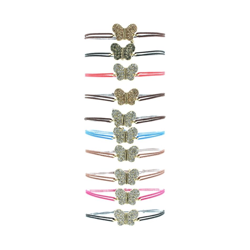 PULSERA GOMITA CUENTA METAL CRISTALES