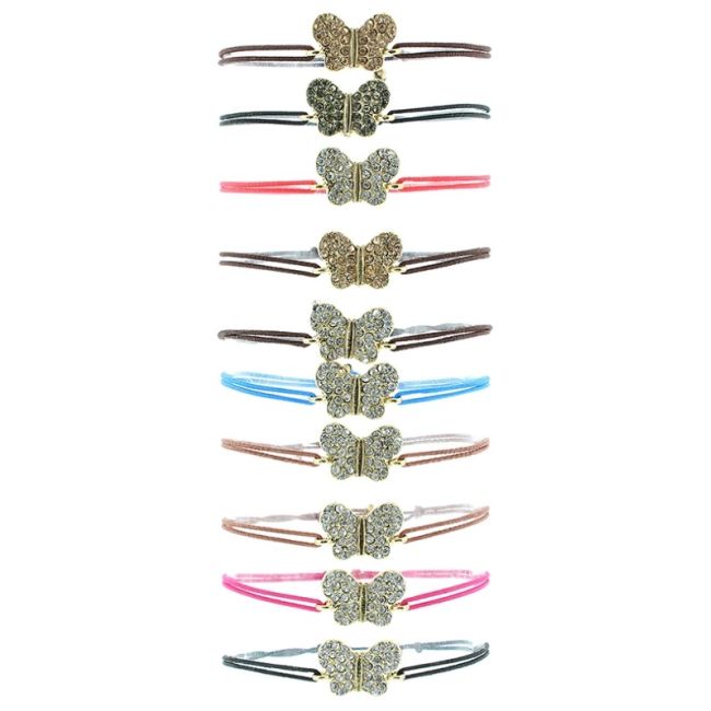 PULSERA GOMITA CUENTA METAL CRISTALES