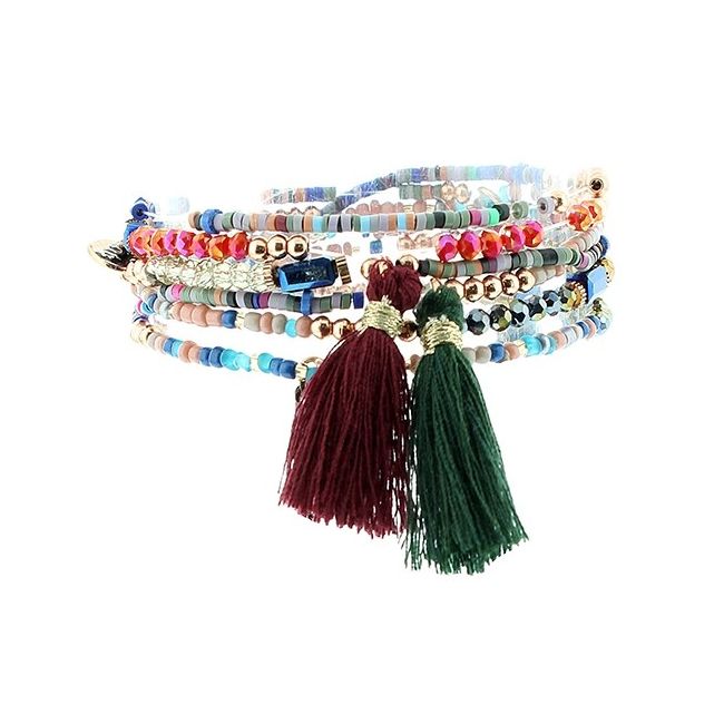 5 ROUND BEADS BRACELET