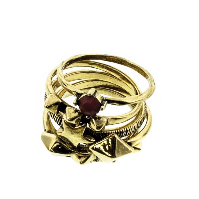 METAL RESIN RING SET Assorted sizes