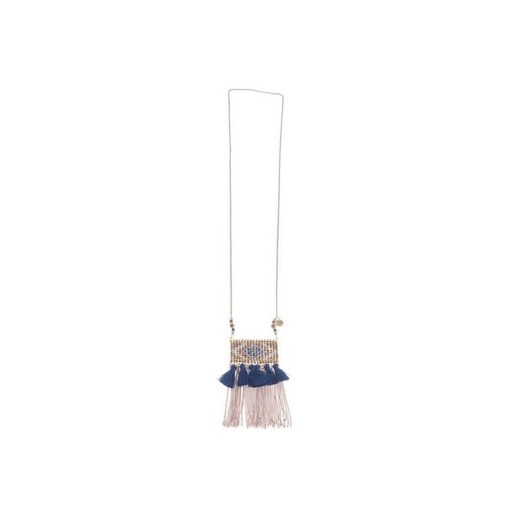 FRINGED FACETED CRYSTALS LONG NECKLACE