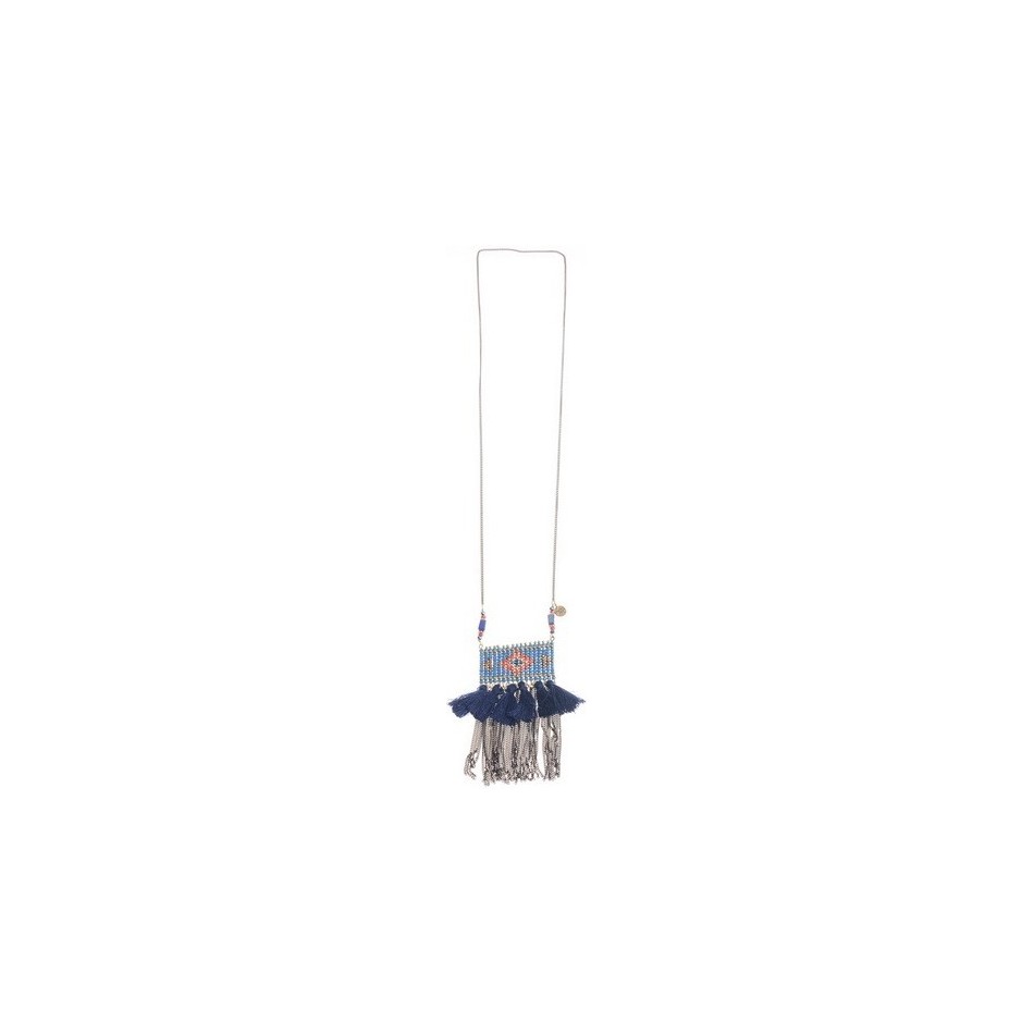FRINGED FACETED CRYSTALS LONG NECKLACE