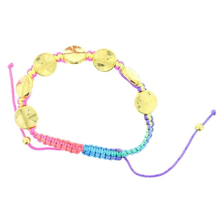 MACRAMÉ BRACELET WITH METAL BEADS