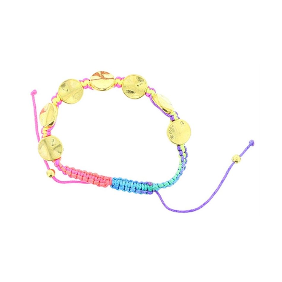MACRAMÉ BRACELET WITH METAL BEADS
