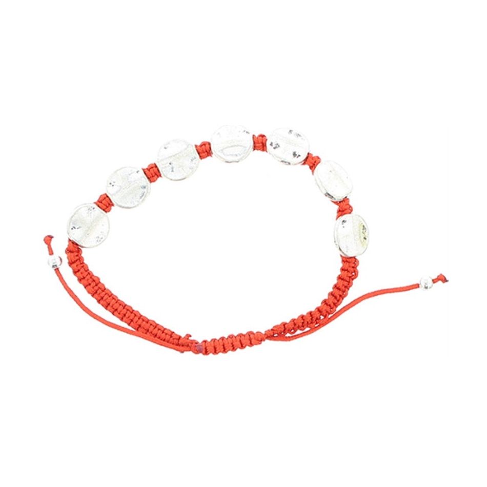 MACRAMÉ BRACELET WITH METAL BEADS