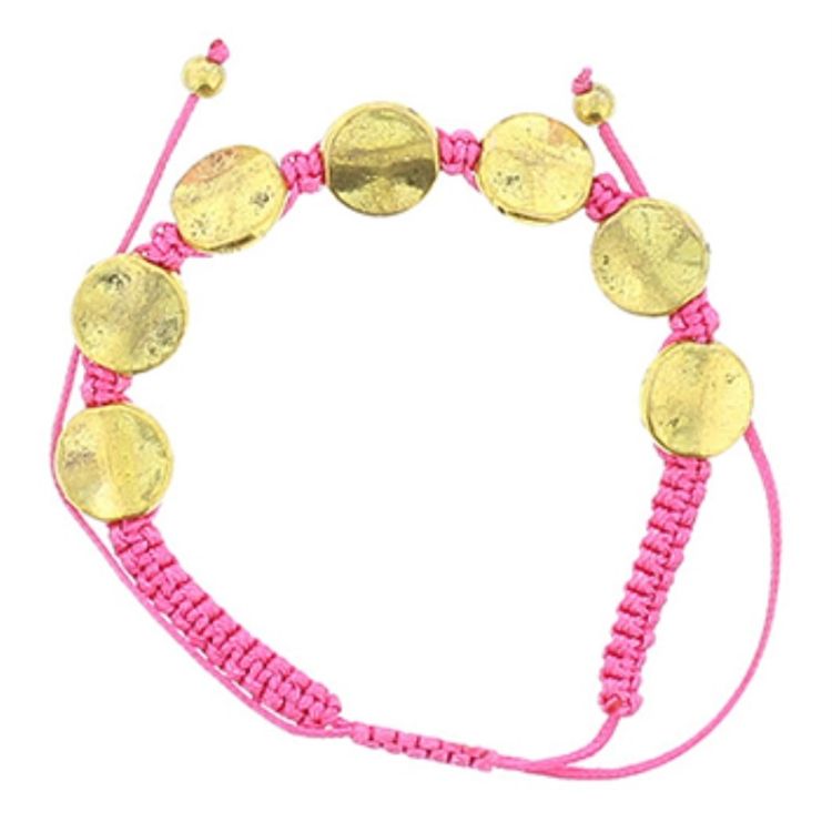 PULSERA MACRAMÉ CUENTAS METAL 2