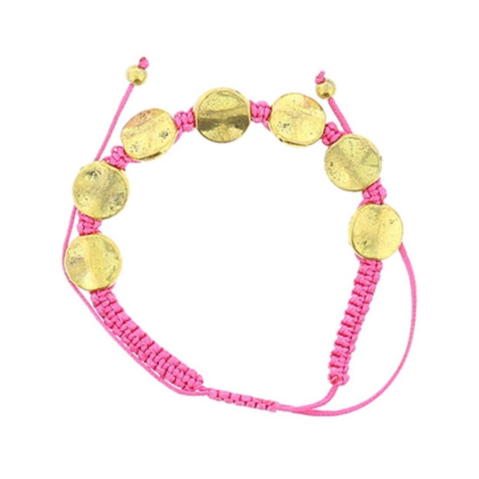 MACRAMÉ BRACELET WITH METAL BEADS