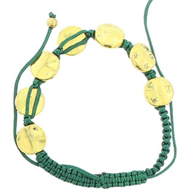 MACRAMÉ BRACELET WITH METAL BEADS