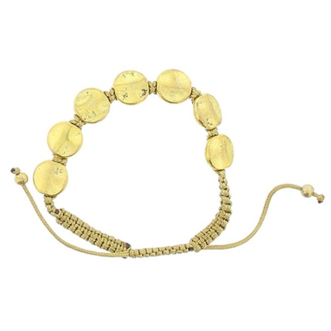 MACRAMÉ BRACELET WITH METAL BEADS