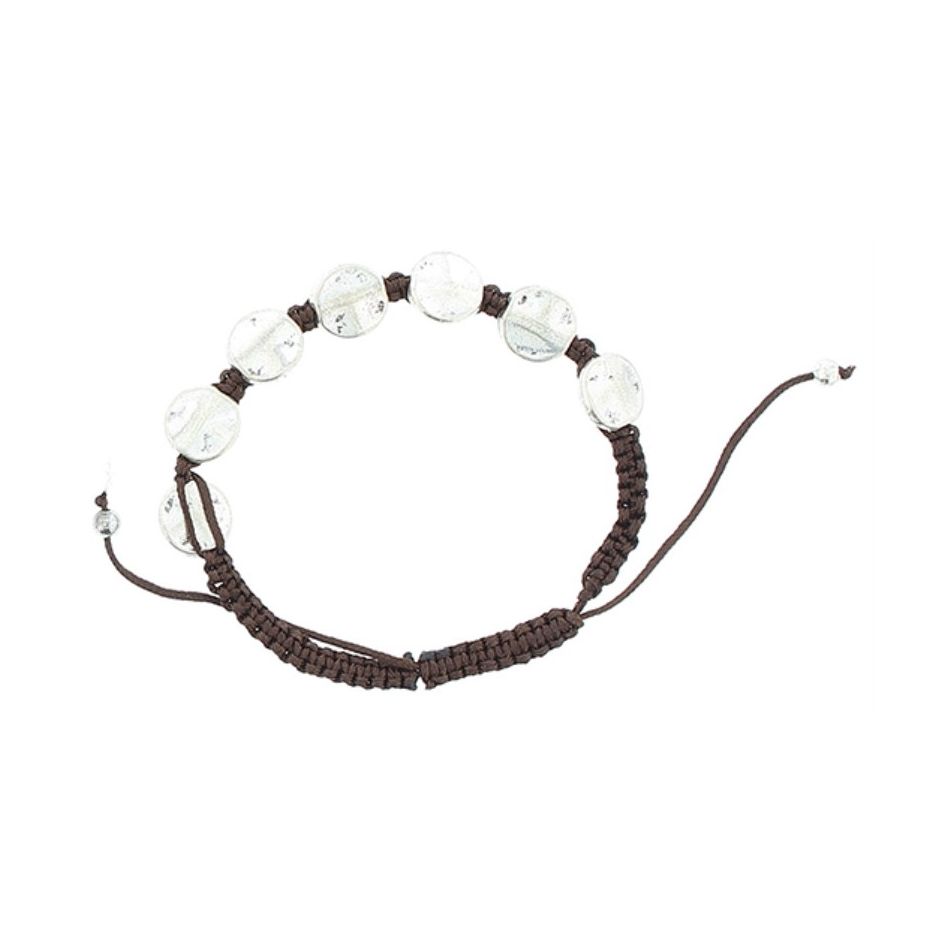 MACRAMÉ BRACELET WITH METAL BEADS