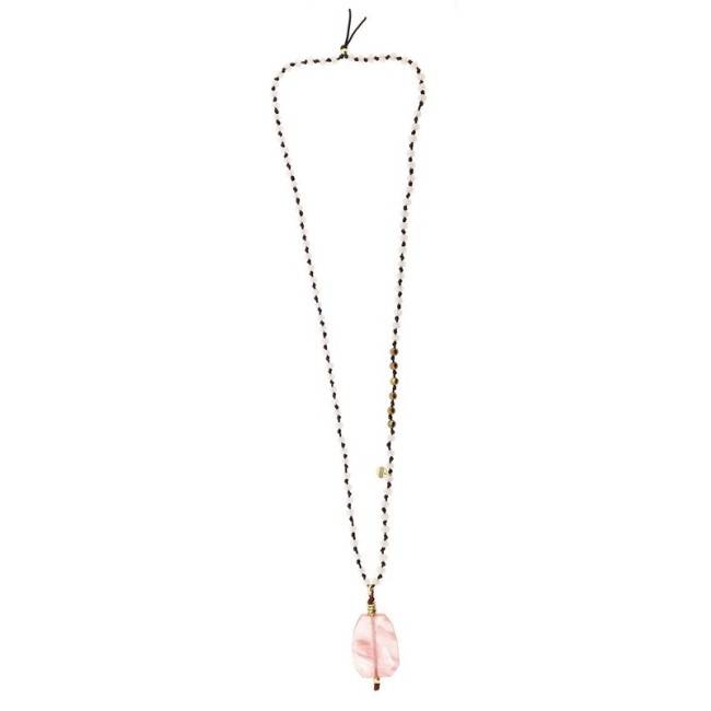 COLLAR LARGO PIEDRAS COLGANTE