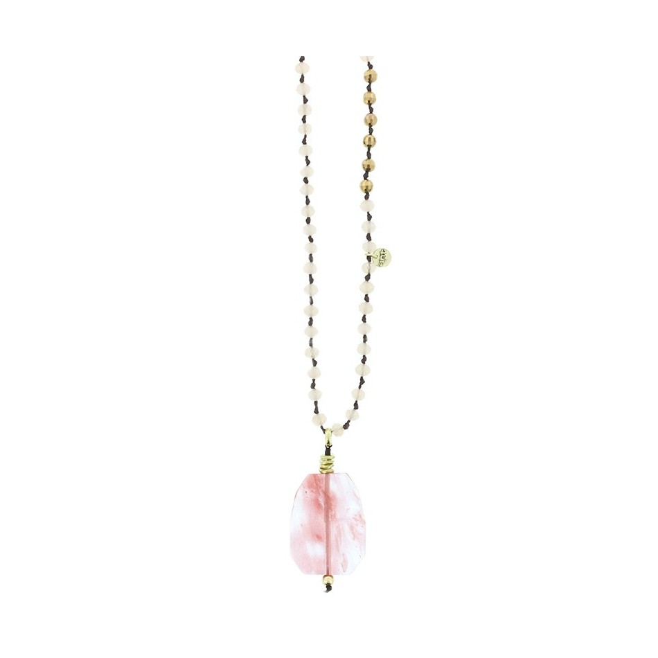 LONG STONE PENDANT NECKLACE