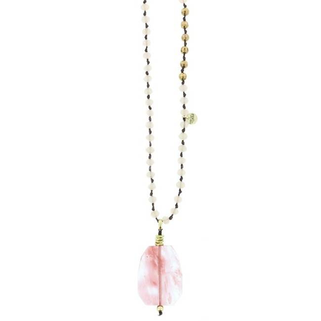 LONG STONE PENDANT NECKLACE