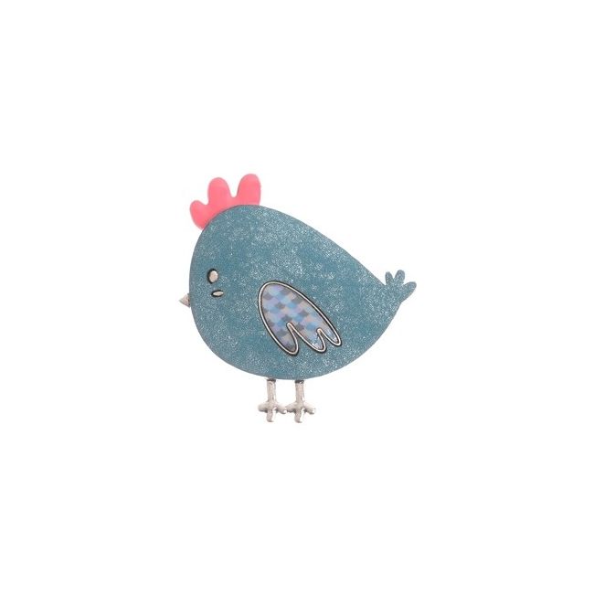 PRINTED METAL BROOCH