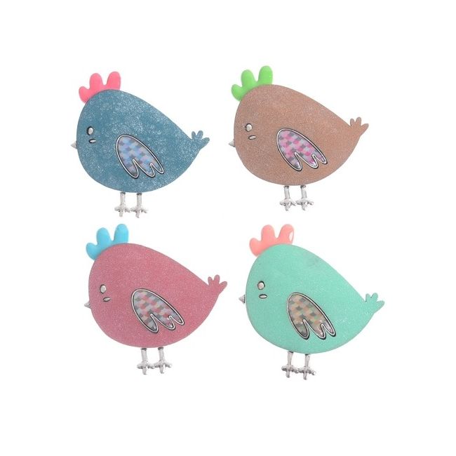 PRINTED METAL BROOCH