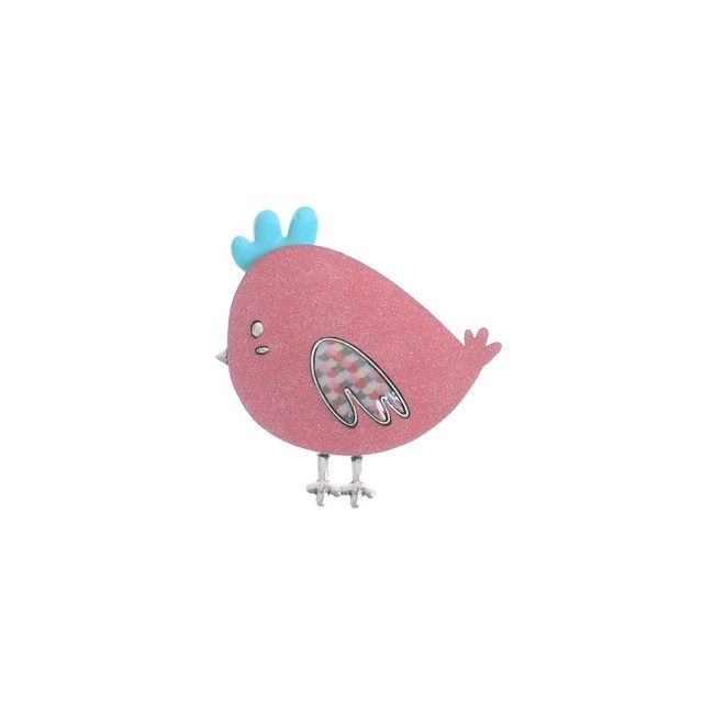 PRINTED METAL BROOCH