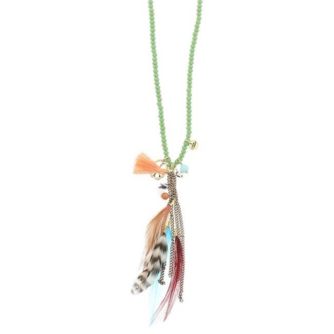LONG NECKLACE WITH PENDANT BEADS
