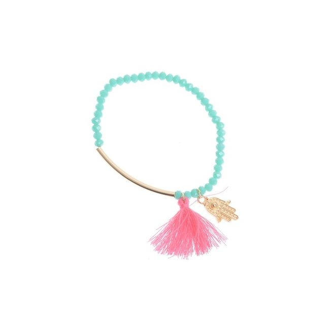 PULSERA TUBO CUENTAS FACETADAS