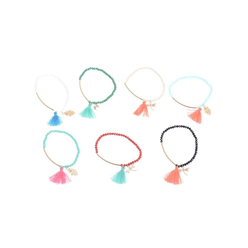PULSERA TUBO CUENTAS FACETADAS