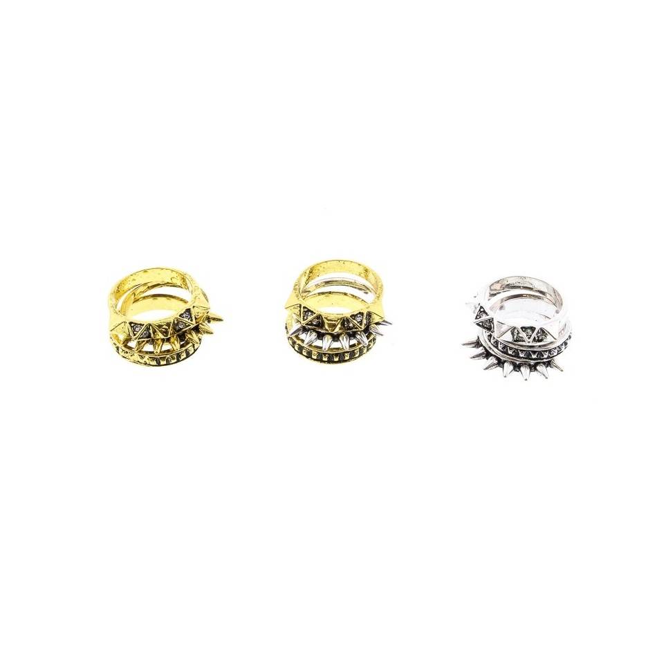ANILLO SET 3 METAL PINCHOS TALLAS VARIADAS