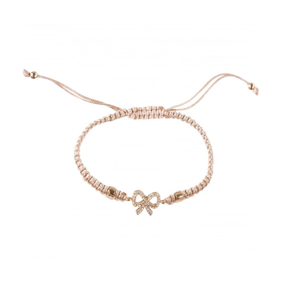 MACRAMÉ METAL BOW BRACELET
