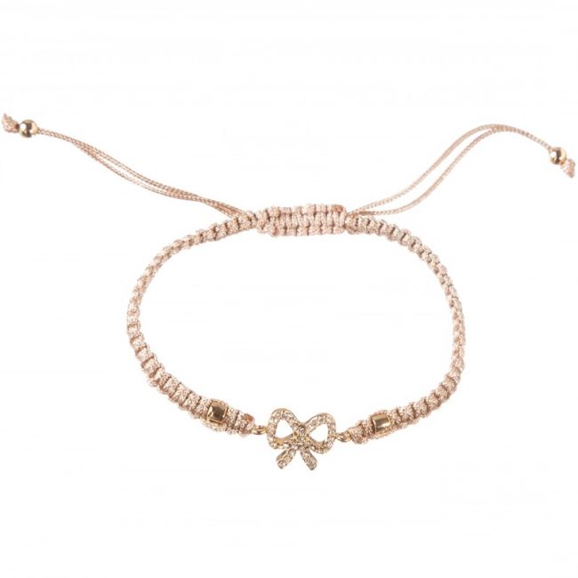 MACRAMÉ METAL BOW BRACELET