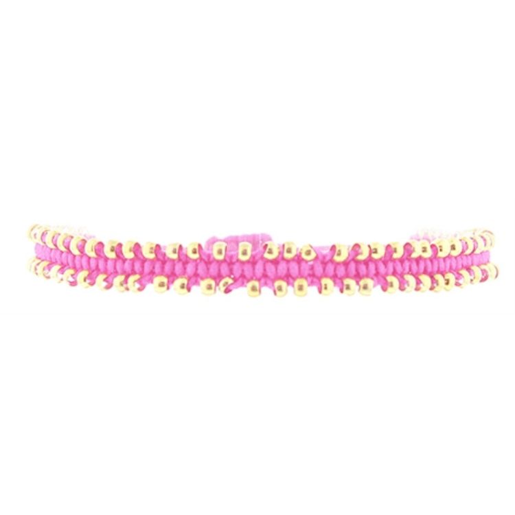 MACRAMÉ BRACELET WITH METAL BEADS