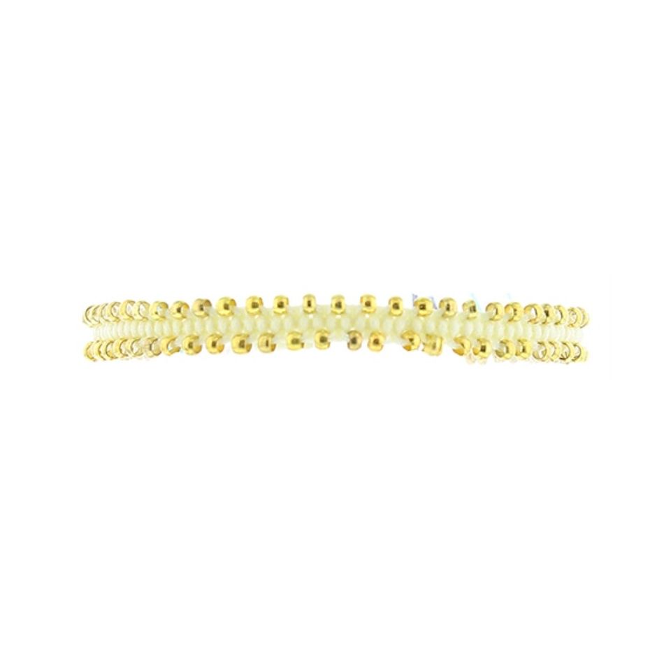 PULSERA  MACRAMÉ CUENTAS METAL