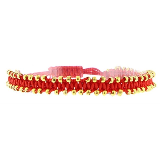 MACRAMÉ BRACELET WITH METAL BEADS