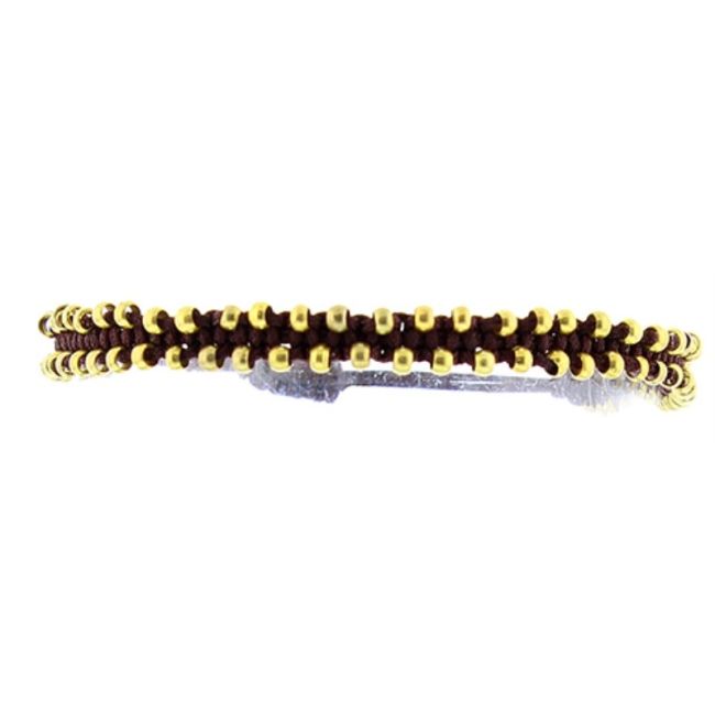 MACRAMÉ BRACELET WITH METAL BEADS