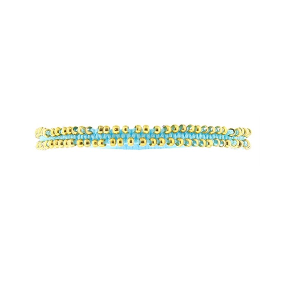 MACRAMÉ BRACELET WITH METAL BEADS