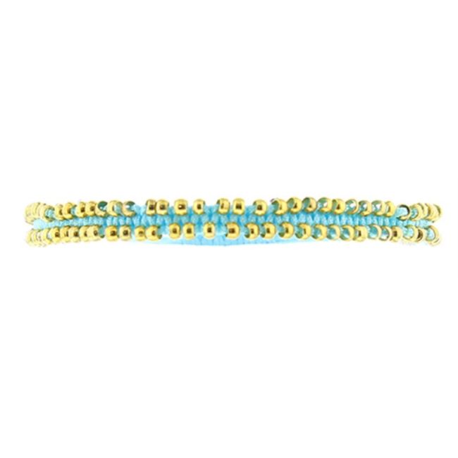 MACRAMÉ BRACELET WITH METAL BEADS
