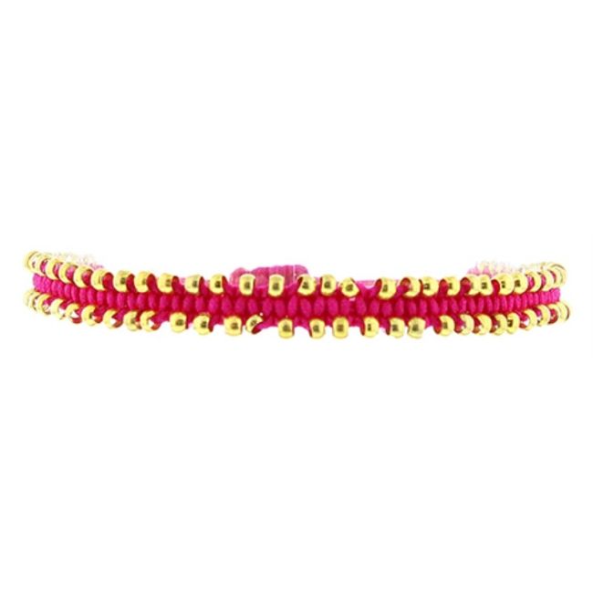 MACRAMÉ BRACELET WITH METAL BEADS