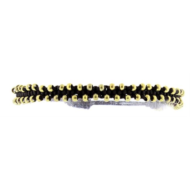 MACRAMÉ BRACELET WITH METAL BEADS
