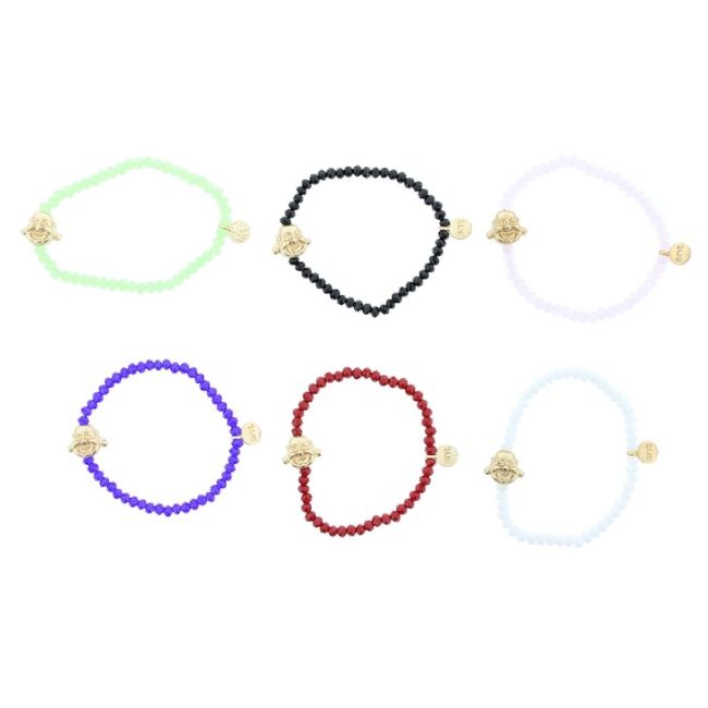 PULSERA CUENTAS FACETADAS BUDA