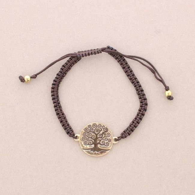 PULSERA MACRAMÉ METAL ESMALTE