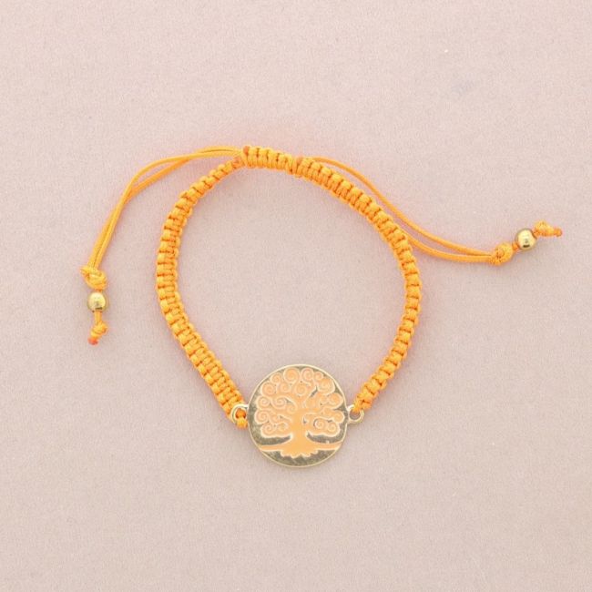PULSERA MACRAMÉ METAL ESMALTE