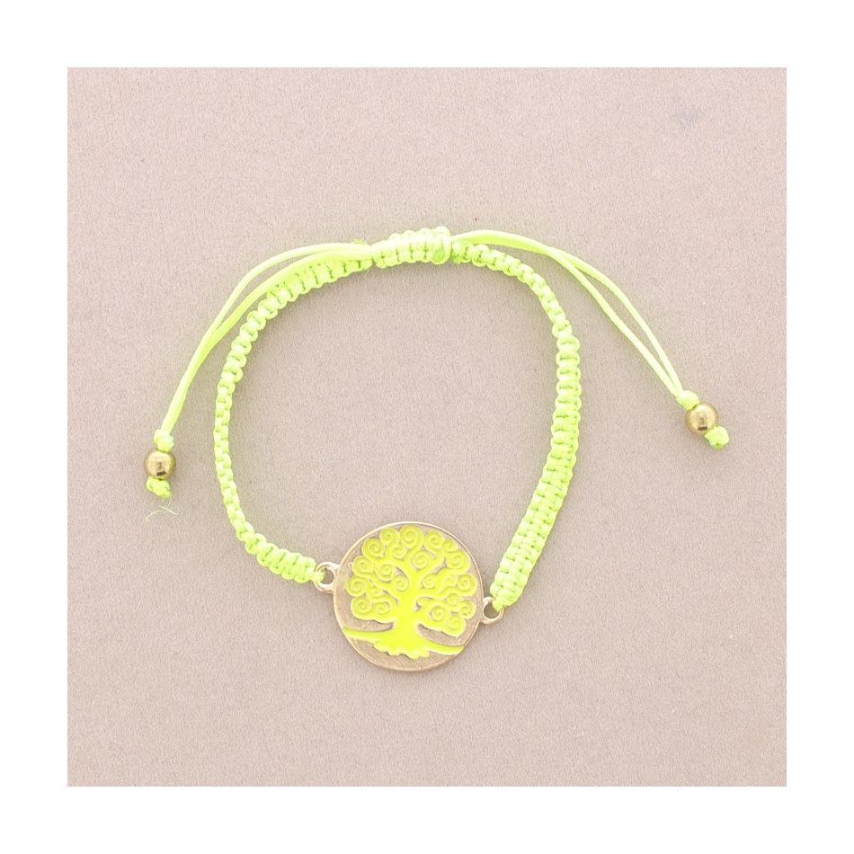 ENAMEL METAL MACRAME BRACELET