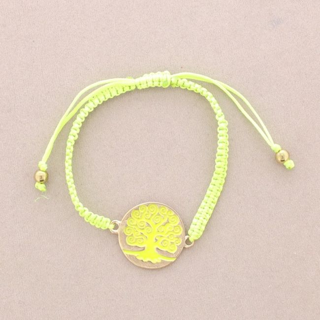ENAMEL METAL MACRAME BRACELET