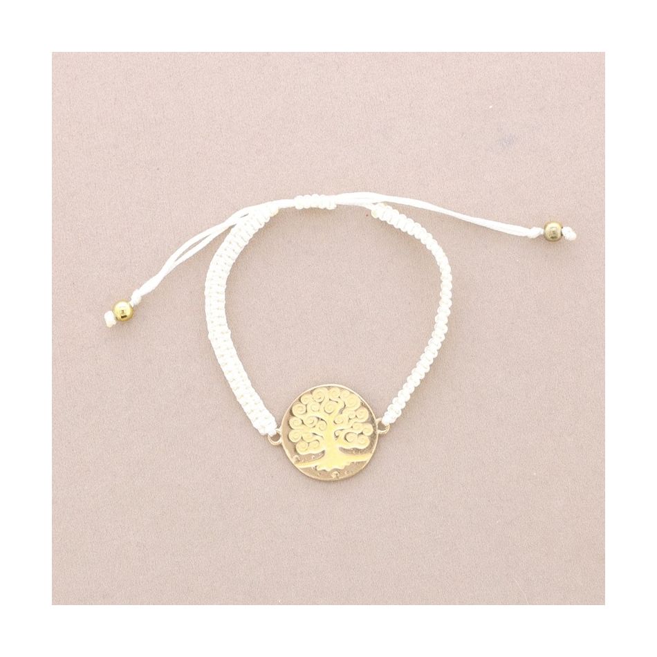 PULSERA MACRAMÉ METAL ESMALTE