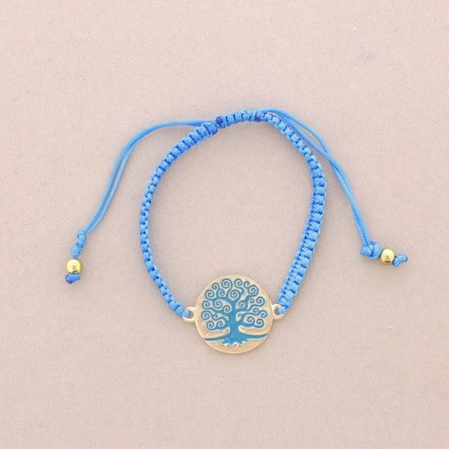 ENAMEL METAL MACRAME BRACELET